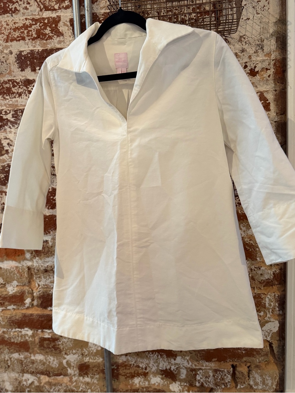 Ann Mashburn Off White Tunic, Size XS